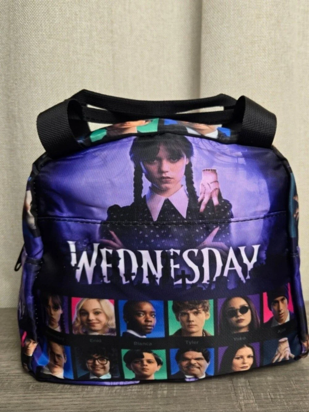 Anime Wednesday Addams Insulated Lunch Bag Box Medium Snack Cooler  New